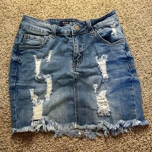 Mini jean skirt